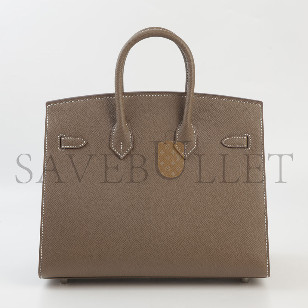 HERMES MASTER BIRKIN 30 EPSOM LEATHER ELEPHANT GREY SILVER BUCKLE HANDBAG H028369CK18 (30*23*15cm)